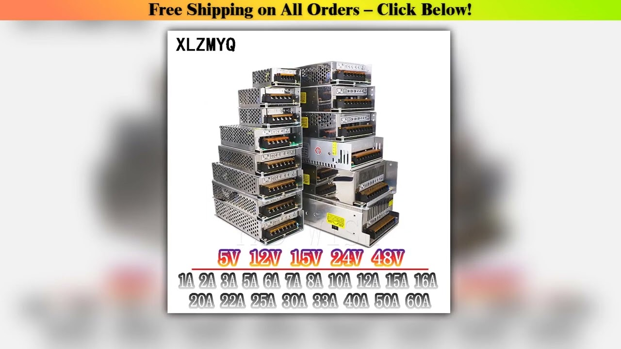 Switching power supply 12V voltage 220V to 12VAC-DC power supply 5V 12V 15V 24V 48V 1A 3A 5A 7A