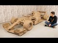 How to Make FORMULA 1 Car from Cardboard for 500 hours