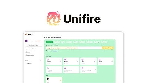 Unifire Ai Demo Guide and Appsumo Deal: Repurpose your content into 32 text formats