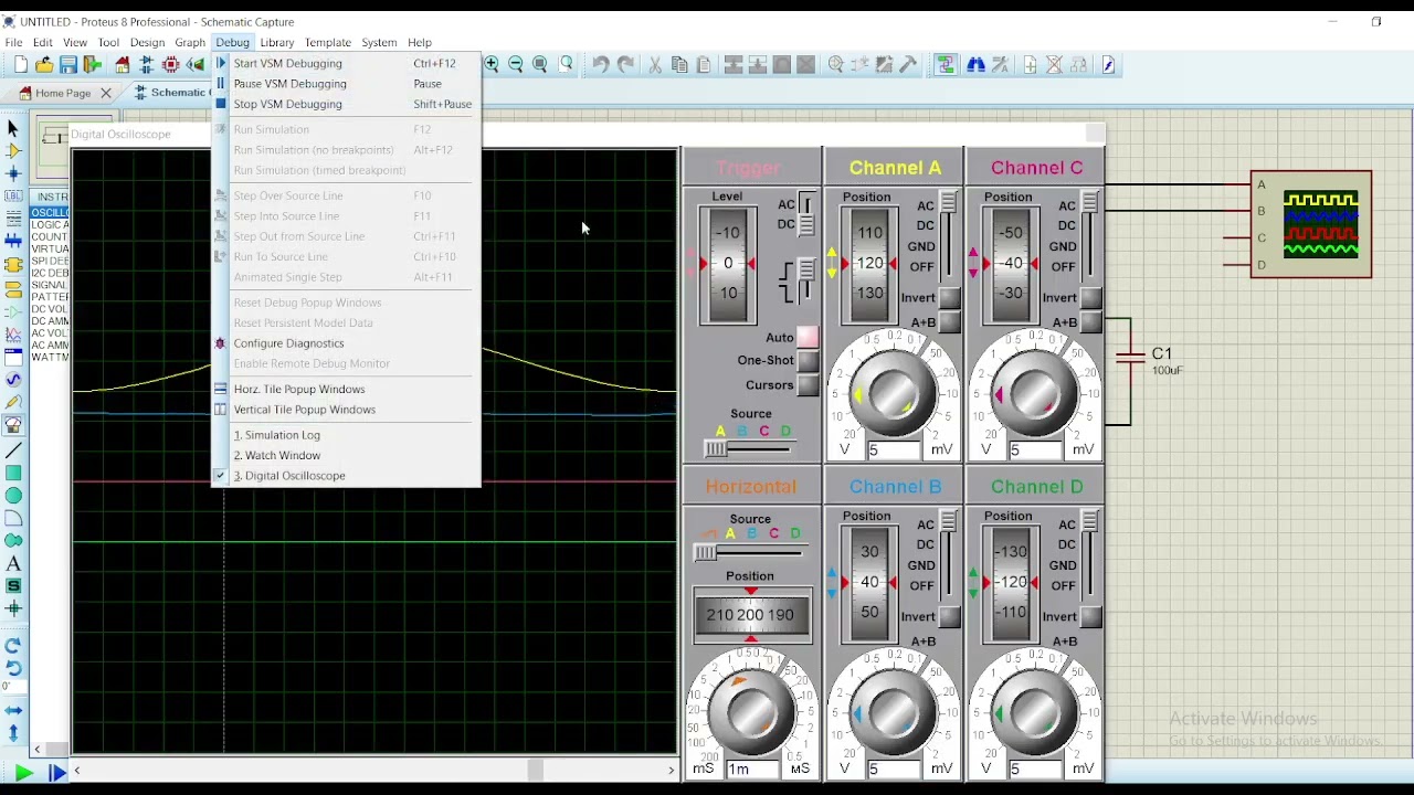 Proj.- 8: Design of Rectifier with transformer in Proteus Software | BEU