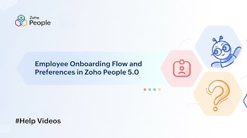 Employee Onboarding Flow and Preferences in Zoho People 5.0 | Help Videos | Zoho People