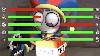 FNAF Security Breach vs The Amazing Digital Circus animation with HEALTHBARS