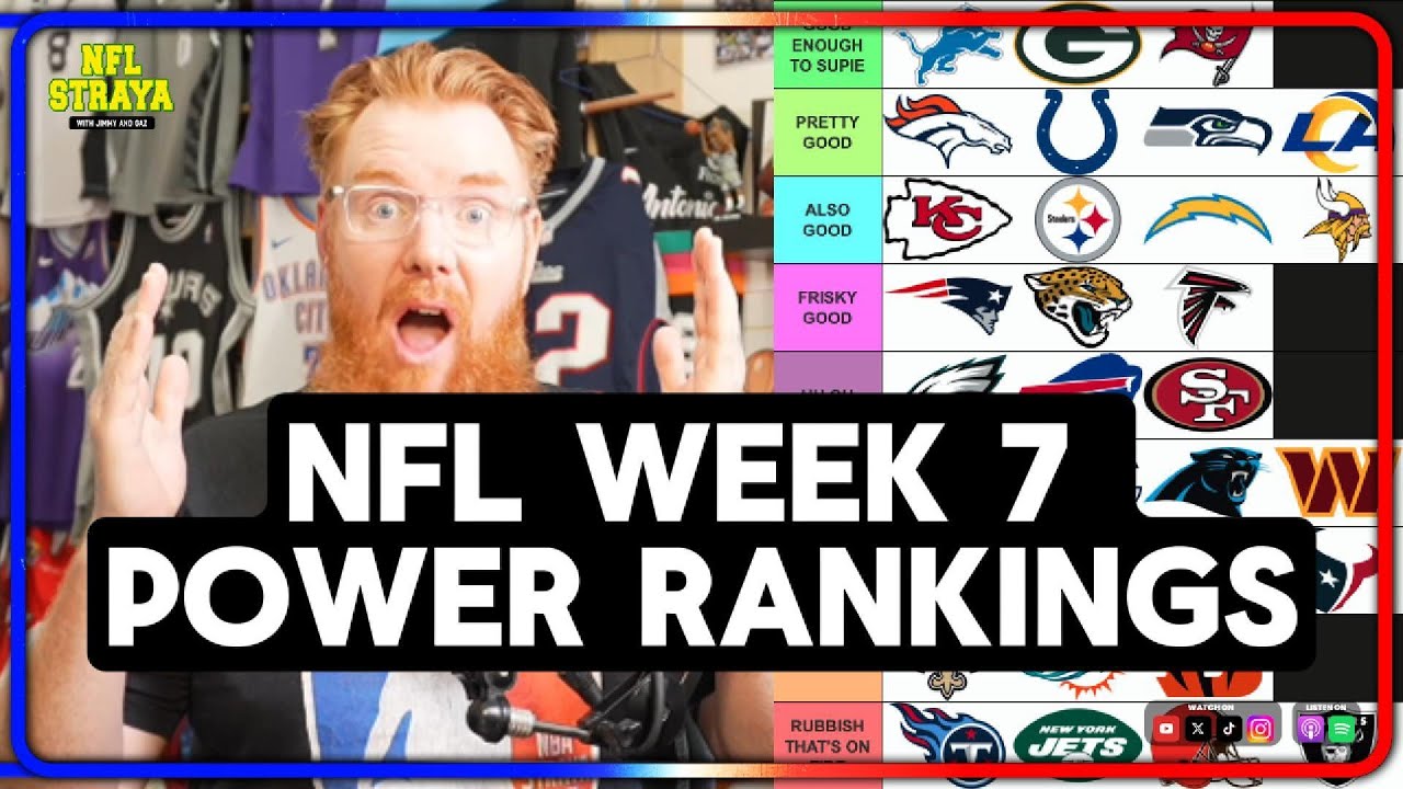 Week 7 Nfl Ranking NFL Week 7 Power Rankings - is anyone good!? π¦πΊππ₯ - YouTube