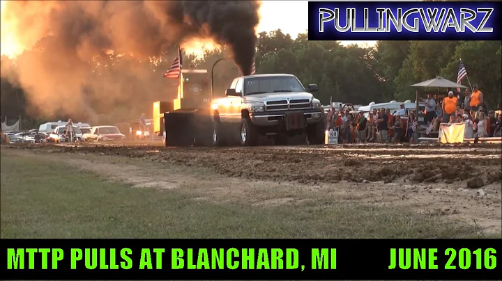 JOE HILGENDORF PULLS IN PRO STREET DIESEL TRUCK CLASS,  MTTP PULLS AT BLANCHARD, MI  JUNE 2016