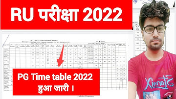 Rajasthan University Exam Date 2022 | RU Exam Time table 2022 | RU latest news | mgsu Timetable 2022