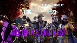 Mortal Kombat series - All Rain's Endings! (MK Trilogy - MK1 (2023))