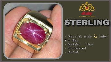 Sterling Ring | Nhẫn ruby sao yên Bái (Ngôi sao nhỏ) 4000$ - IRUBY