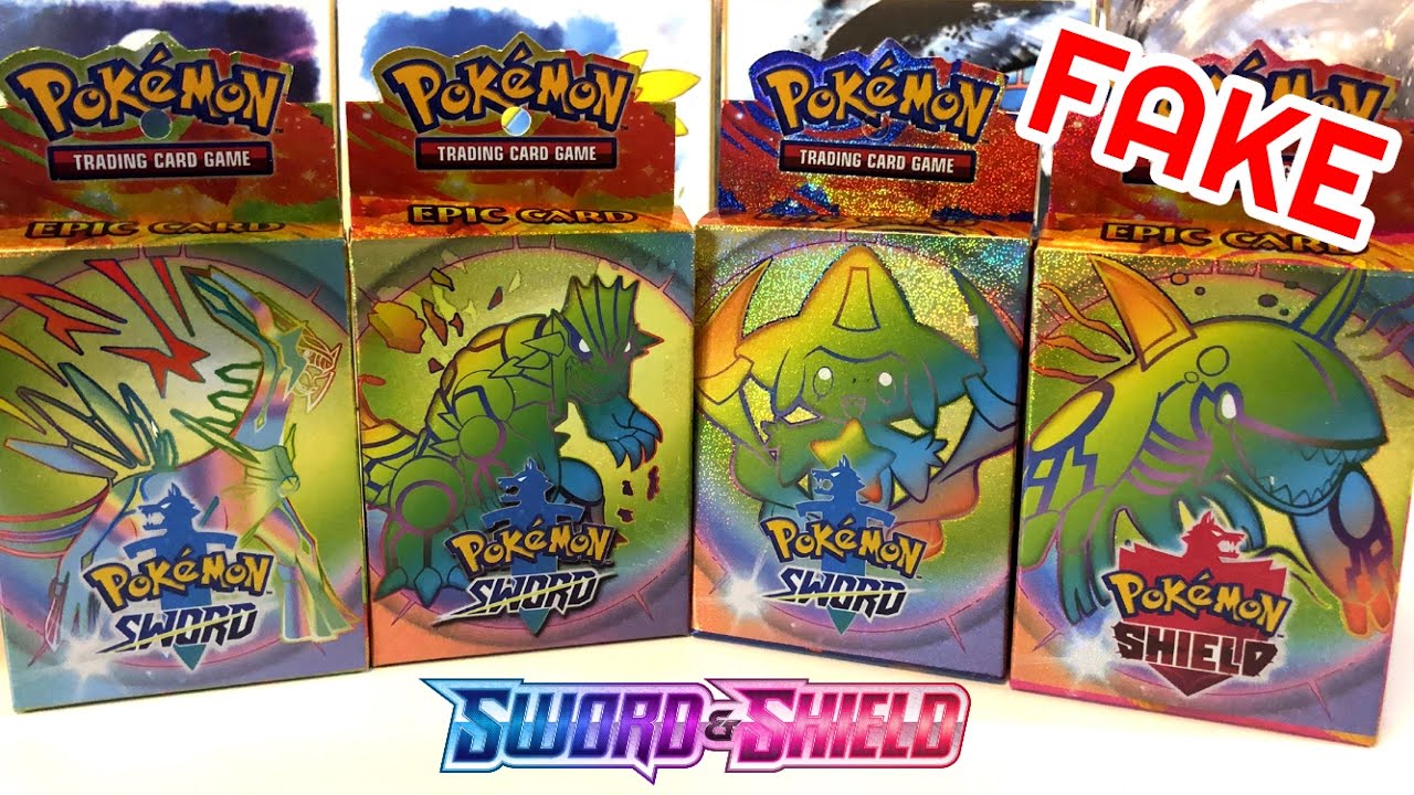 Fake Pokemon Sword Shield Cards Tin Opening Youtube