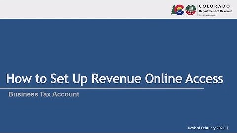 How To Set Up Revenue Online Access
