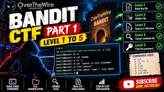 🔥 OverTheWire Bandit CTF Walkthrough | Part 1 — Levels 1 to 5