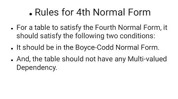 4th Normal Form (4NF) | Multi-Valued Dependency | Database Normalization