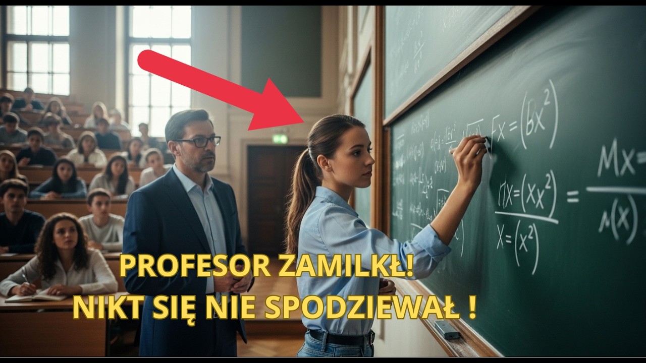 Profesor zaprosił ją do tablicy… Sekundy później aula zamilkła !