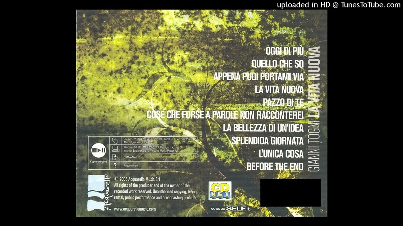 Gianni Togni – Cose Che Forse A Parole Non Racconterei