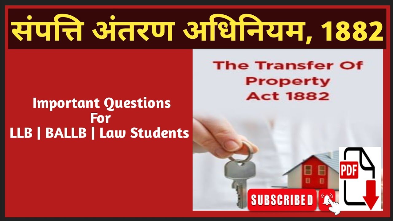 Property Law Important Questions Tpa LLB BALLB Law Students