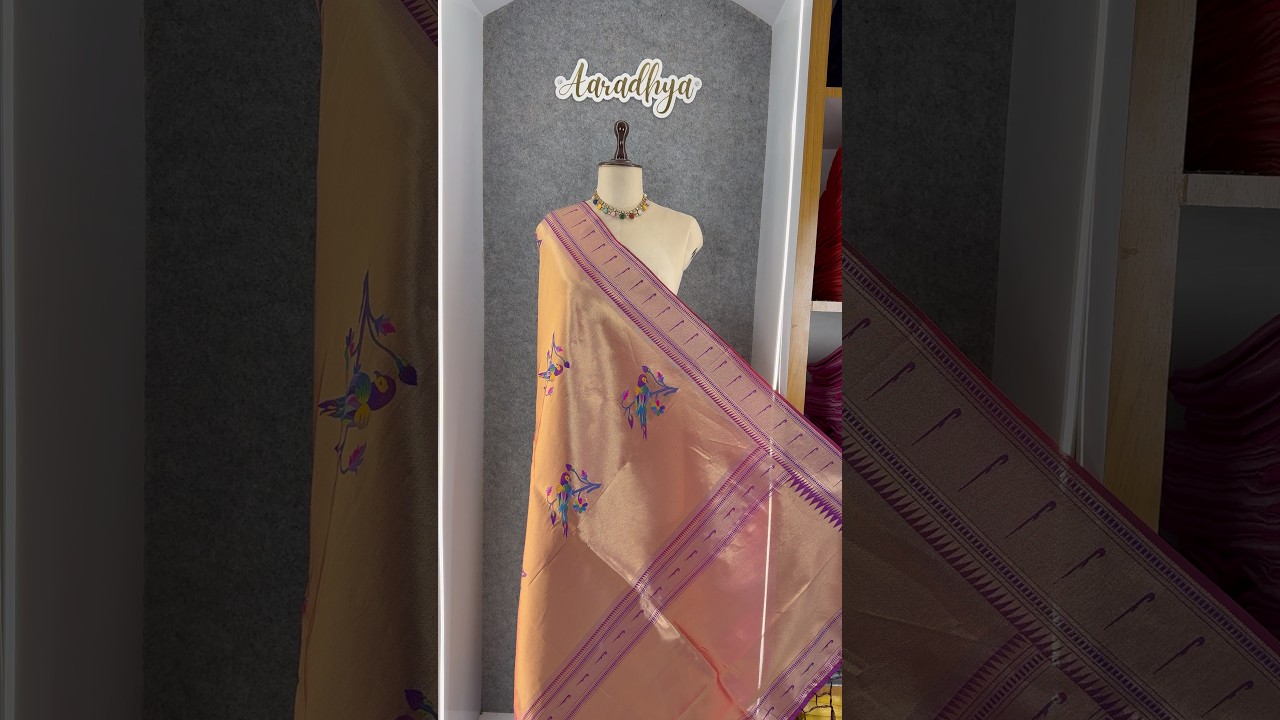 Pure Fully Zari Woven Parrot Motif Paithani Dupatta