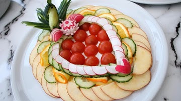 Lovely Cucumber Swan | Vegetable Carving Garnish | Food Decoration