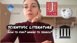 scientific literature for the research