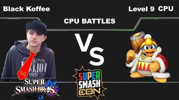 Black Koffee(Donkey Kong) vs Level 9 CPU(King Dedede) - Super Smash Bros Wii U