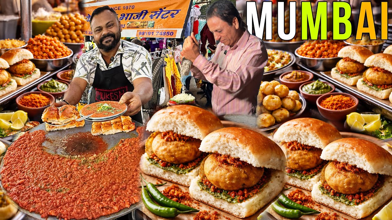 MUMBAI Street Food Tour | Viral Ashok VADA PAV, ICONIC Bombay Sandwich, Loaded PAV Bhaji | Mumbai