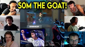 Valorant Streamers Reacts To NRG s0m Insane 1v2 CLUTCH Against 100T In EWC Qualifier