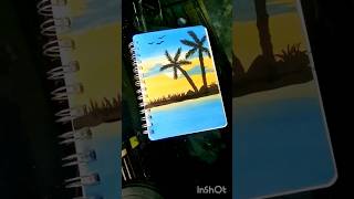 easy sunset painting.#painting #art #acrylicscenery #artclass