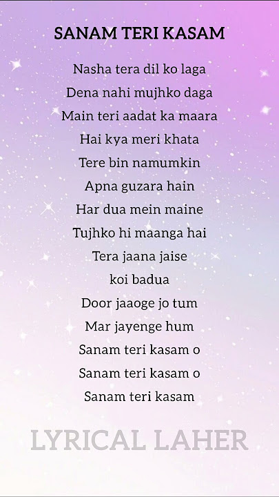 Download lagu Sanam teri kasam (lyrics) #shorts #lyrics #sanamterikasam #shortsyoutube