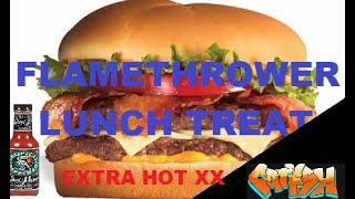 Dairy Queen flamethrower burger lunchtime to go review #DQFlamethrower