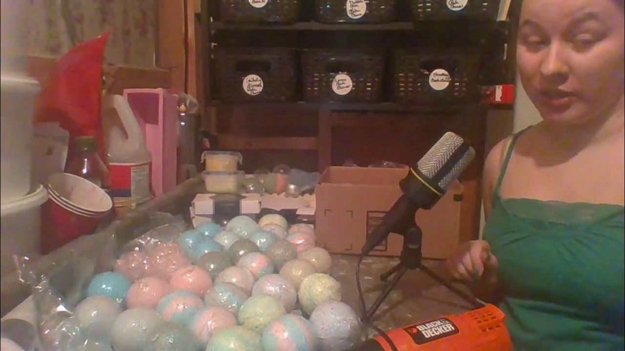 Heat shrink wrapping bath bombs YouTube