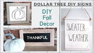 DIY DOLLAR TREE FALL DECOR // DIY Fall Signs // Fal Decor On A Budget // BlondieNextDoor