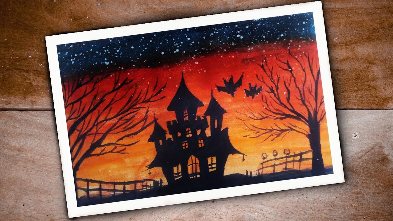 Very Easy The Haunted House Drawing Halloween Special