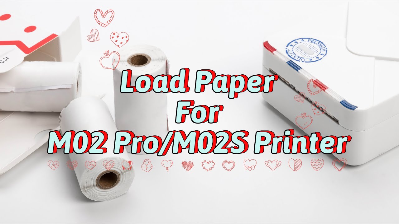 Paper Holder Set for Phomemo M02 Pro & M02S Printer with White Sticker  2-Year Long-Lasting Thermal Paper丨3 Rolls