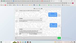 Student College Chatbot using Flask Framework with AI technique