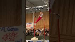 Even the cameraman couldn’t keep up😳 #gymnastics #sports  #highbar #flip #olympics #perfect