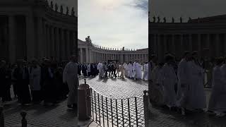 Cardinal Woelki (Cologne - Germany) and bishop Schwaderlapp in St. Peter's Square in Rome