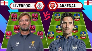 Liverpool vs Arsenal - English Premier League - MatchWeek 18 - Head To Head Potential Lineup