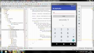 Develop simple Coundown Timer app in Android Studio