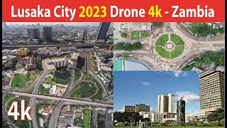 Lusaka City , Zambia 4K By Drone 2023