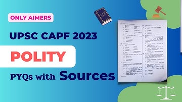 CAPF 2023: POLITY ANALYSIS WITH SOURCE #capf2024