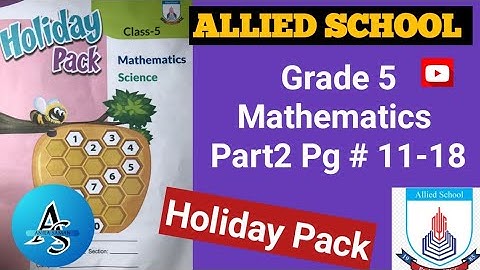 Class5 Allied School Holiday Pack Math part2,Grade 5 summer Pack AlliedSchool Mathematics part2,2025