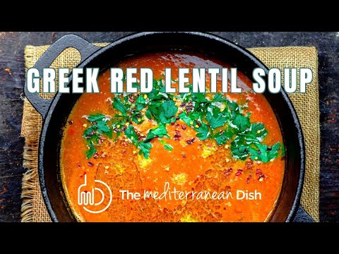 Greek Red Lentil Soup Recipe from The Mediterranean Dish