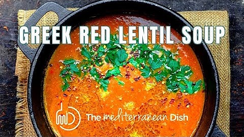 Greek Red Lentil Soup Recipe from The Mediterranean Dish