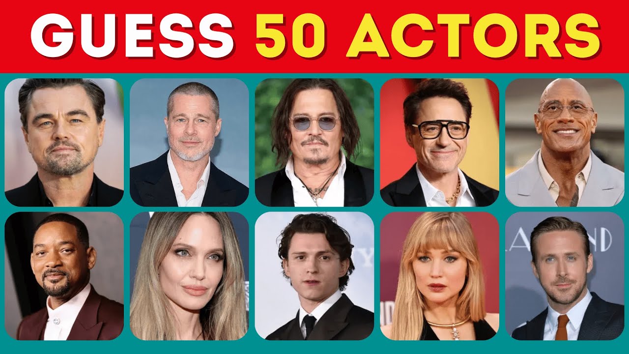 Guess 50 Famous Actors in 3 Seconds 🎬 | Movie Star Quiz | Quiz Lab