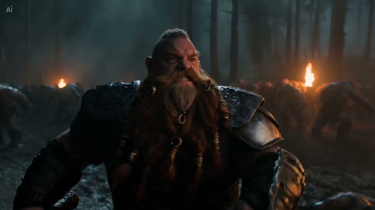 Dwarf vs Orc | Dark Fantasy Battle AI Cinematic | CapCut Video Studio