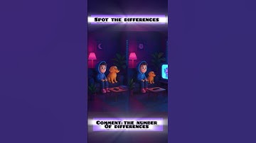 this game will test your IQ : comment the number of hidden differences ||#shorts #puzzle
