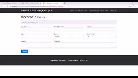 Blood bank Donor management system