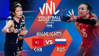 CHN vs. RUS - Highlights Week 5 | Women's VNL 2021