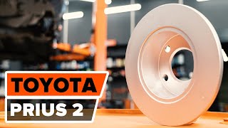 How to replace Brake discs and rotors on TOYOTA PRIUS Hatchback (NHW20_) - video tutorial