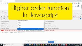 Higher order functions in Javascript | HD | Learn JS Global
