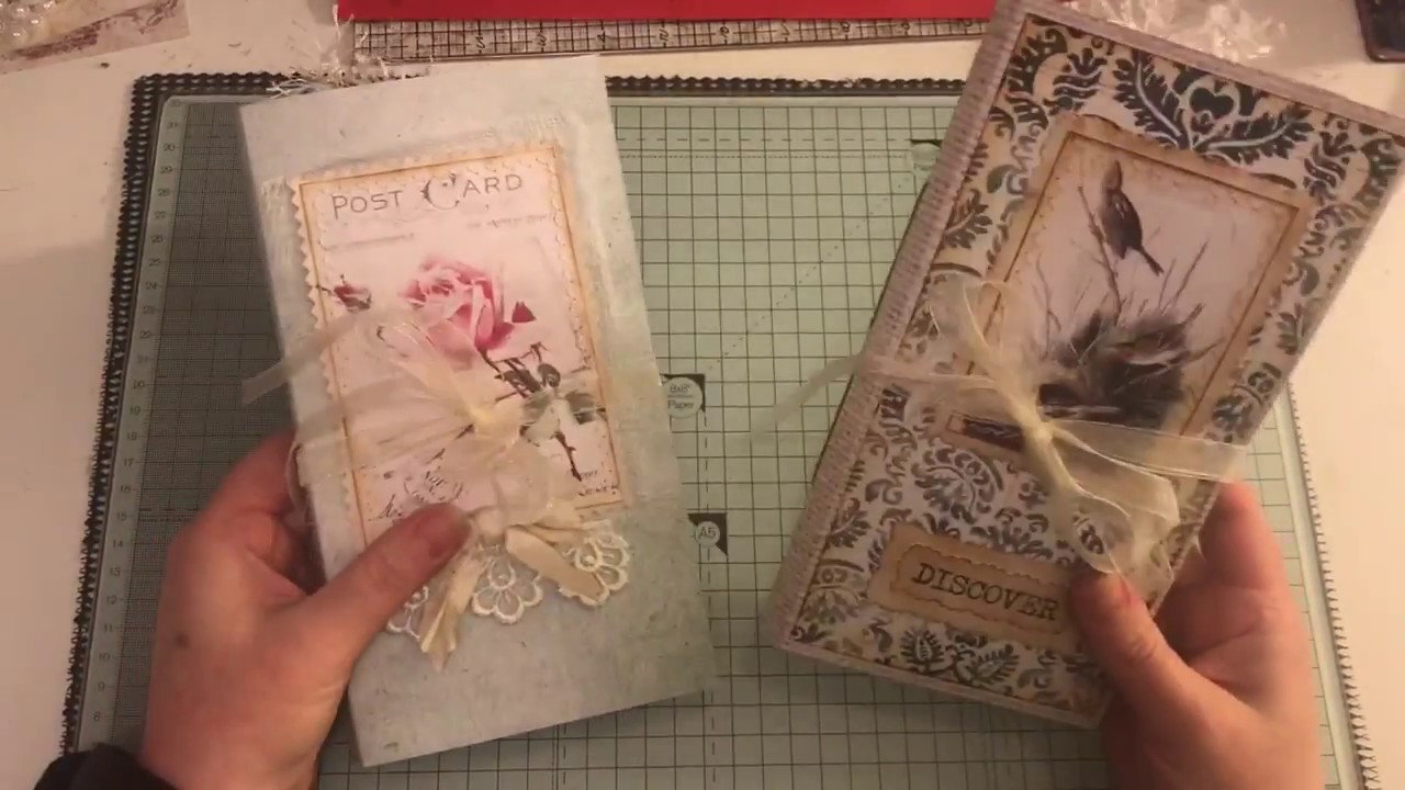 2 Travelers Notebook inserts junk journal style - YouTube