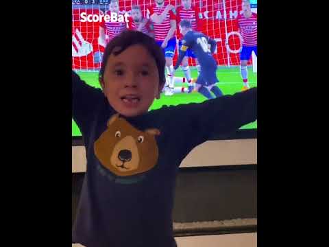 Messi&#039;s son Mateo celebrates his father&#039;s goal!